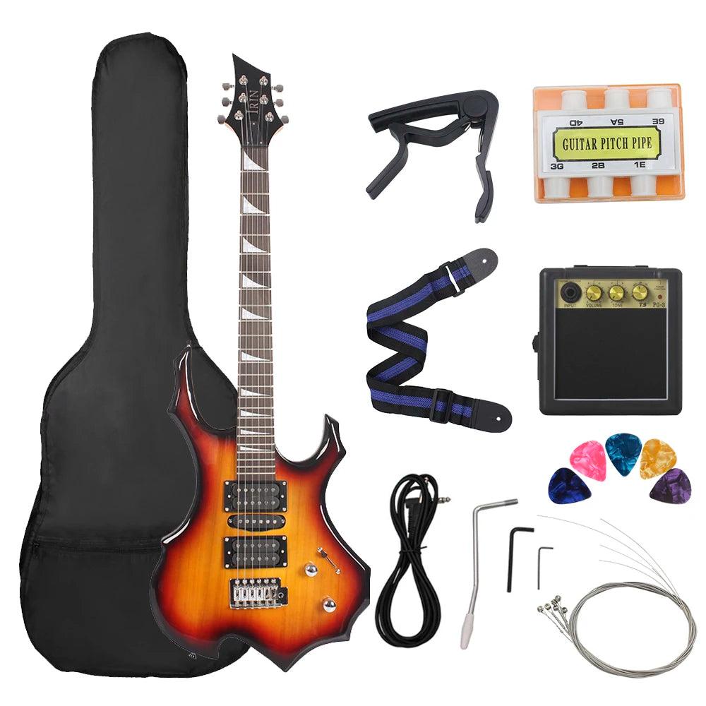 IRIN 24 Frets 6 Strings Electric Guitar Maple Body Electric Guitar Guitarra With Bag Speaker Necessary Guitar Parts & Accessories - Lizard Vigilante