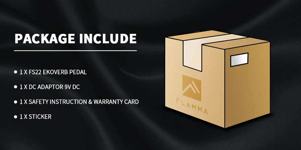 FLAMMA FS22 “Ekoverb Blood-Red Ghost” — Dual Reverb/Delay Pedal With Freeze, Trails, Tap Tempo & Stereo Mayhem