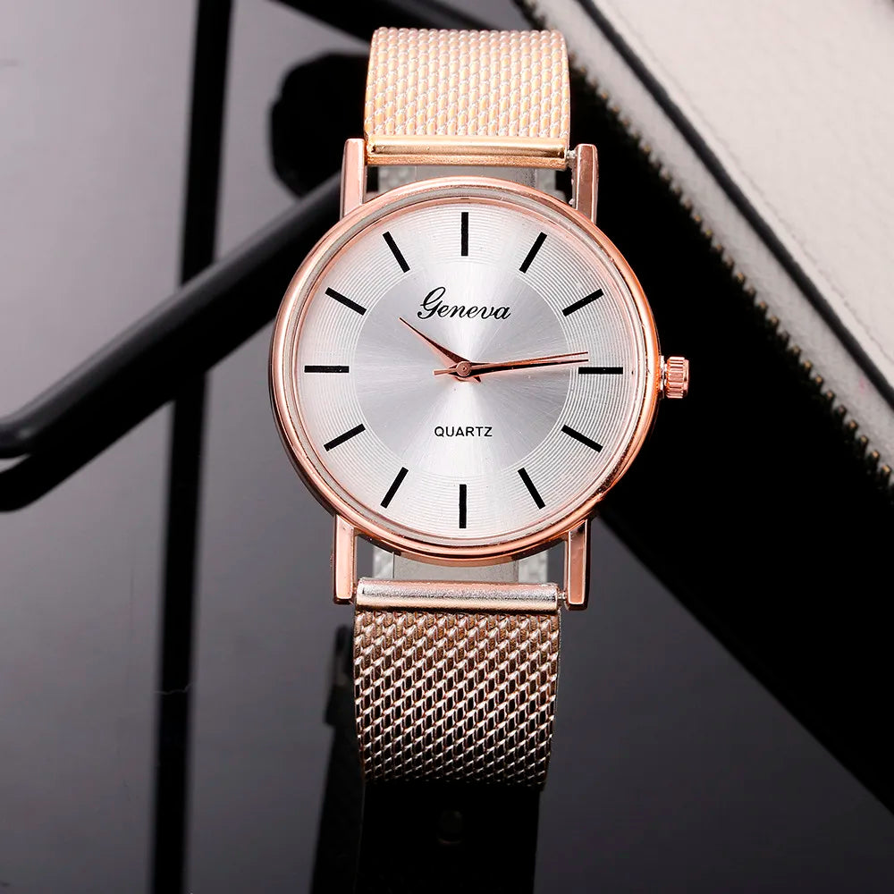 Women Watches Luxury Quartz Braceletes Stainless Steel Dial Casual Bracelet Montre Femme Ladies Watch Zegarek Damski Reloj Mujer - Premium  from Lizard Vigilante - Just $2.99! Shop now at Lizard Vigilante