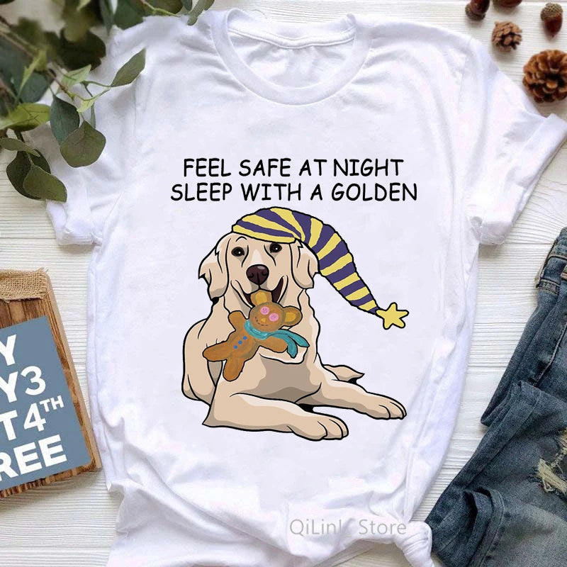 Golden Retriever Queen Dog Mom Summer Graphic Tee