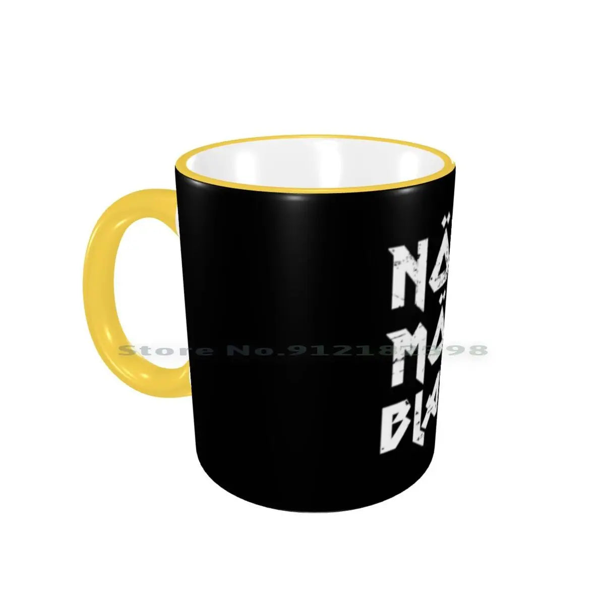 None More Black Ceramic Mugs Coffee Cups Milk Tea Mug None More Black Black Spinal Tap Band Funny Heavy Metal Music Movie - Premium Mug from Lizard Vigilante - Just $17.69! Shop now at Lizard Vigilante