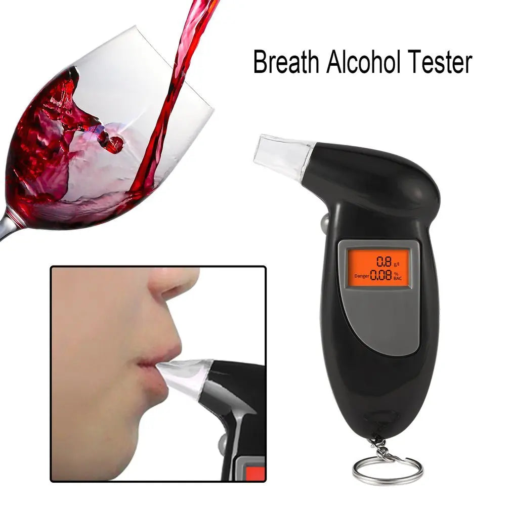 Stop Drunk Driving! Advanced Backlight Digital Alcohol Tester Digital Alcohol Breath Tester Breathalyzer Analyzer LCD Detector Backlight Light Hot - Lizard Vigilante