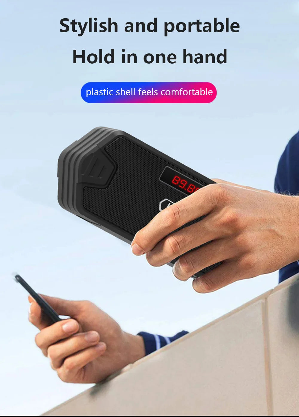 Portable Wireless Speaker Bluetooth-compatible Outdoor USB Speakers With FM Radio Receiver AUX TF MP3 Loudspeaker For Phone PC