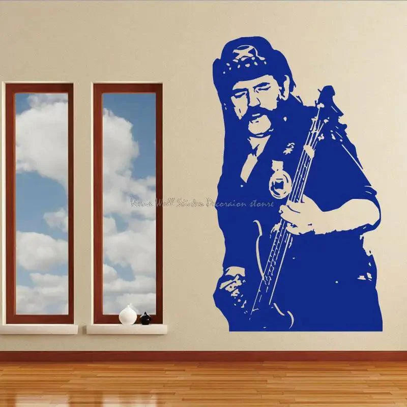 Lemmy Wall Sticker – Heavy Metal Vinyl Art for Home & Music Room Decor - Premium wall sticker from Lizard Vigilante - Just $15.99! Shop now at Lizard Vigilante