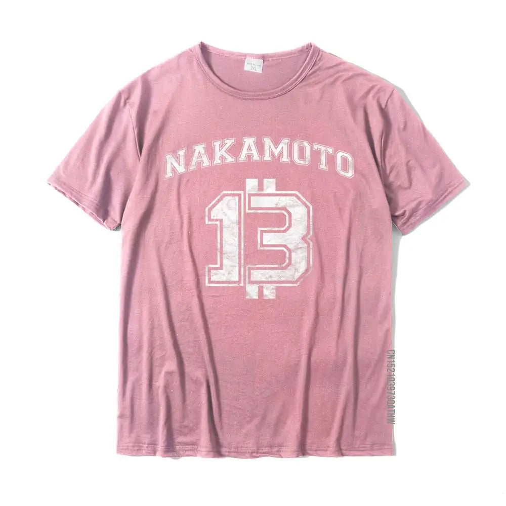 Satoshi Nakamoto Bitcoin Distressed Logo T Shirt Oversized Cotton Casual Streetwear Tee