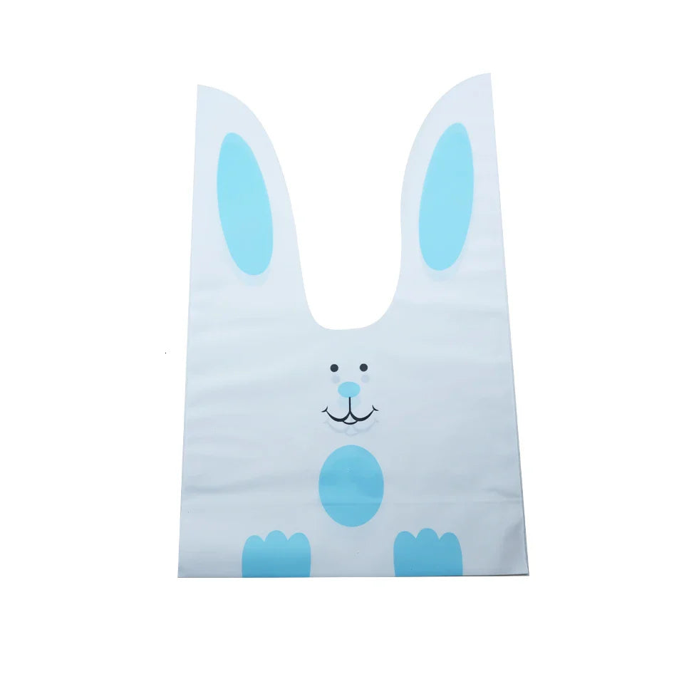 Hot Sale 20 / Batch Cute Rabbit Carrot Ear Biscuit Bag Candy Biscuit Gift Bag Snack Baking Packaging Supplies Easter Decoration