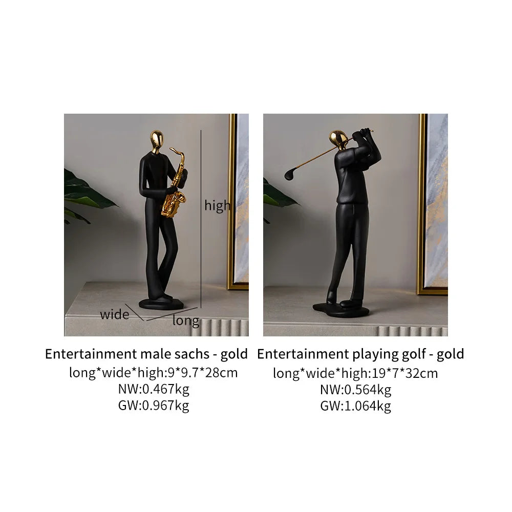 Abstract Sculpture Human Figurines Modern Home Decoration Resin Character Statue Living Room Office Bookshelf Decor Accessories