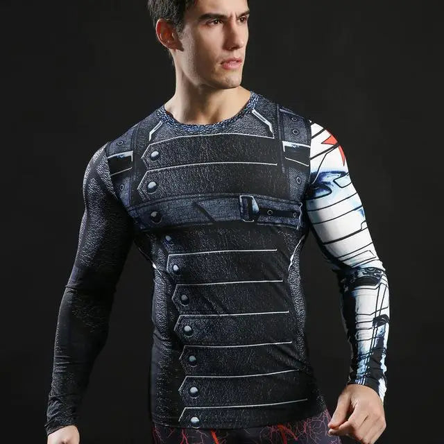 Superheroes 3D Printed Tshirts Men Compression Shirts Long Sleeve Tops Fitness T-shirts Novelty Slim Tights Tee Male Cosplay Costume - Premium  from Lizard Vigilante - Just $23.99! Shop now at Lizard Vigilante