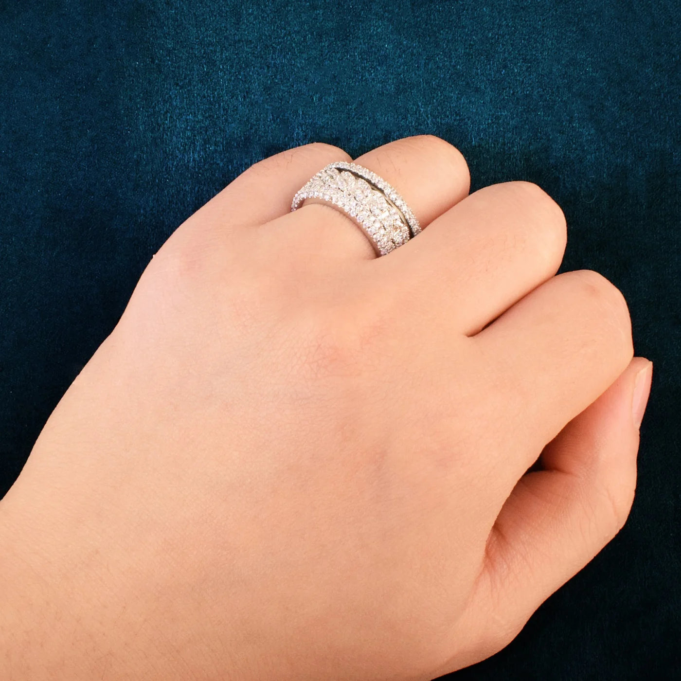 Solid Spinning Cuban Ring For Men Hip Hop RINGS Gold Color Ice Out Cubic Zirconia Fashion Rock Jewelry Gift - Premium  from Lizard Vigilante - Just $31.99! Shop now at Lizard Vigilante