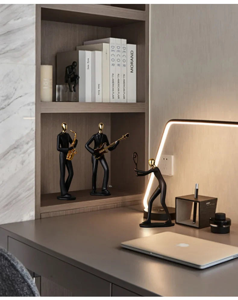 Abstract Sculpture Human Figurines Modern Home Decoration Resin Character Statue Living Room Office Bookshelf Decor Accessories