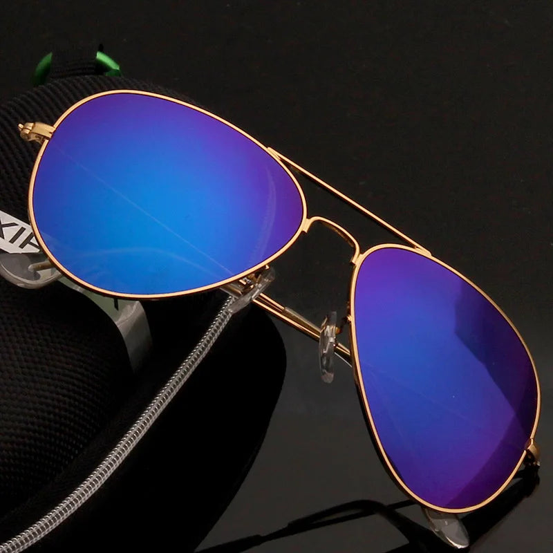 Men's Double Bridge Aviation Sunglasses UV400 2024 Mirror Shades Bidens Cop Sun Glasses Alloy Frame - Premium  from Lizard Vigilante - Just $21.49! Shop now at Lizard Vigilante