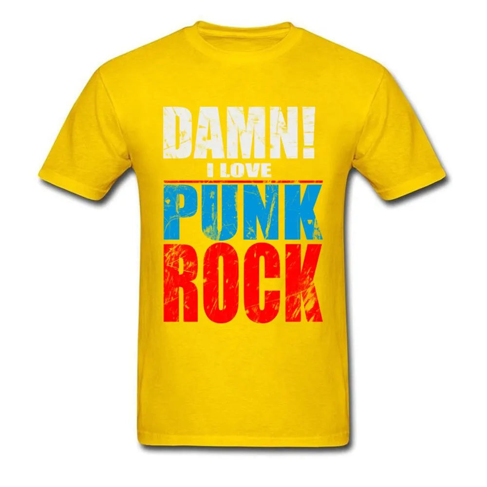 Damn I Love Punk Rock T Shirts Men Tee Shirt Men's - Premium t-shirt from Lizard Vigilante - Just $23.49! Shop now at Lizard Vigilante