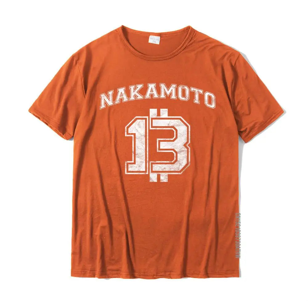 Satoshi Nakamoto Bitcoin Distressed Logo T Shirt Oversized Cotton Casual Streetwear Tee