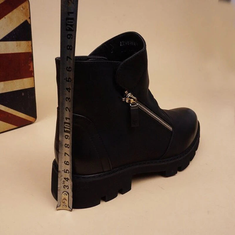 Brand Men Botas Hombre Ankle Boots Fashion Men Leather Chelsea Boots Men Slip Ons Motorcycle Man Warm Boots Men Work Shoes - Premium  from Lizard Vigilante - Just $174.99! Shop now at Lizard Vigilante