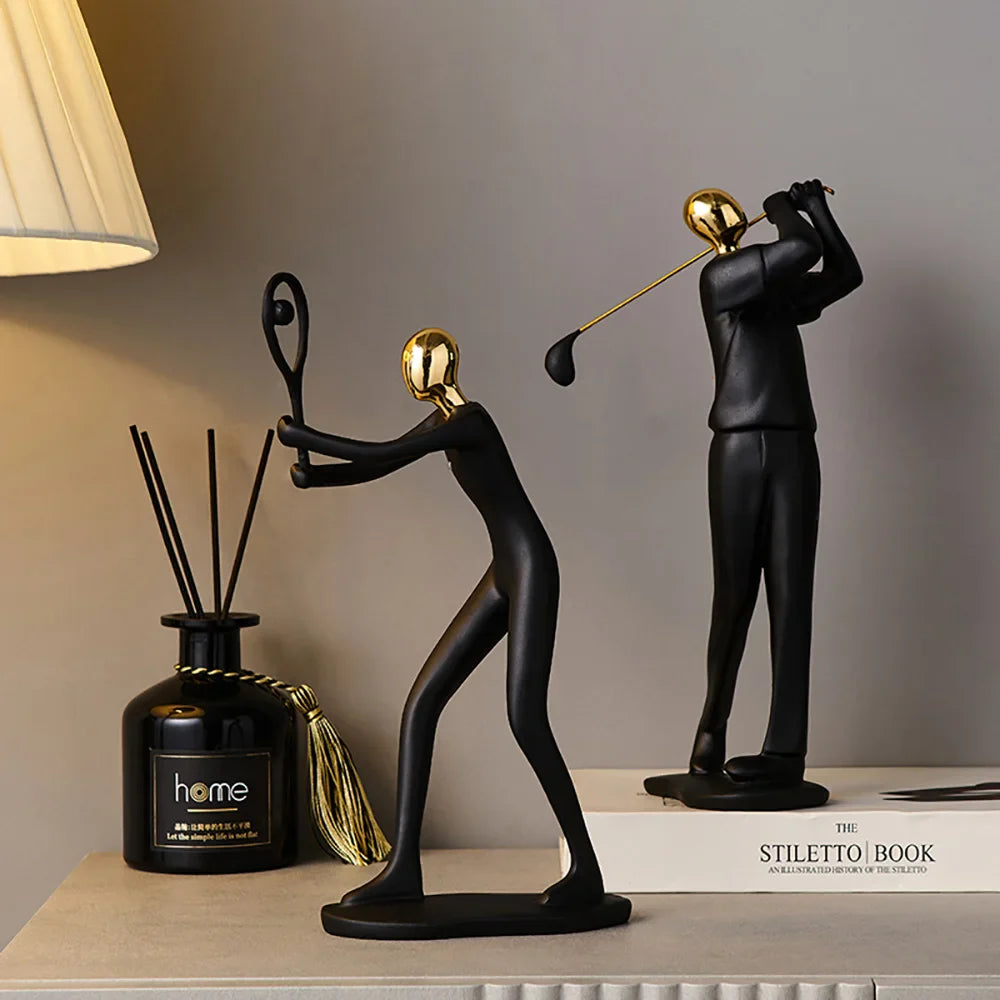 Abstract Sculpture Human Figurines Modern Home Decoration Resin Character Statue Living Room Office Bookshelf Decor Accessories