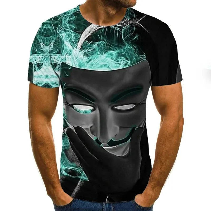 Joker 3D Print T Shirt Men Women Vendetta Tshirt Summer Casual Short Sleeve O-neck Streetwear Tops & Tees - Premium T-shirt from Lizard Vigilante - Just $23.99! Shop now at Lizard Vigilante