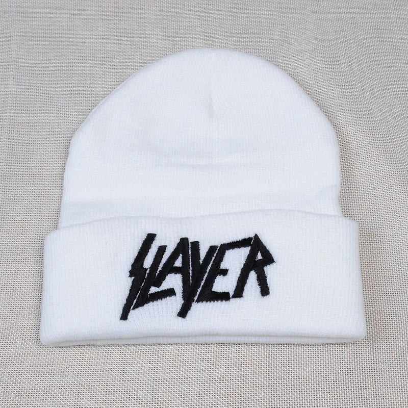 SLAYER Rock Cap – 100% Cotton Knitted Beanie | Warm Winter Embroidered Letter Skullies for Men & Women - Premium  from Lizard Vigilante - Just $19.86! Shop now at Lizard Vigilante