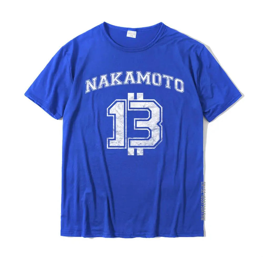 Satoshi Nakamoto Bitcoin Distressed Logo T Shirt Oversized Cotton Casual Streetwear Tee