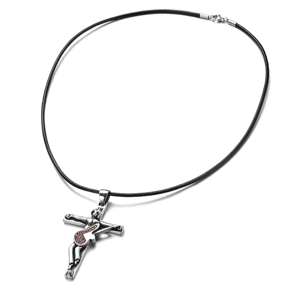 The French Thunder Cross Necklace — Johnny Hallyday Guitar Soul Pendant
