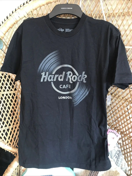 Hard Rock Cafe London Record Comfortable T Shirt Black - Lizard Vigilante