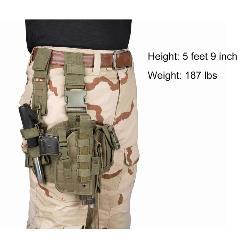 Tactical Leg Gun Holster Outdoor Multi-function Camouflage Bag Tied Leg Pistol Protective Cover Phone Pocket Hunting Gear - Premium  from Lizard Vigilante - Just $29.99! Shop now at Lizard Vigilante