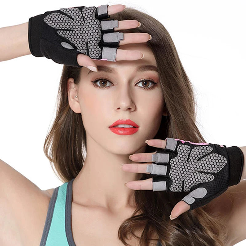 Coolfit Breathable Fitness Gloves Weight Lifting For Heavy Exercise Sport Gym Gloves Women Body Building Non-Slip Half Finger - Premium fitness gloves from Lizard Vigilante - Just $18.99! Shop now at Lizard Vigilante