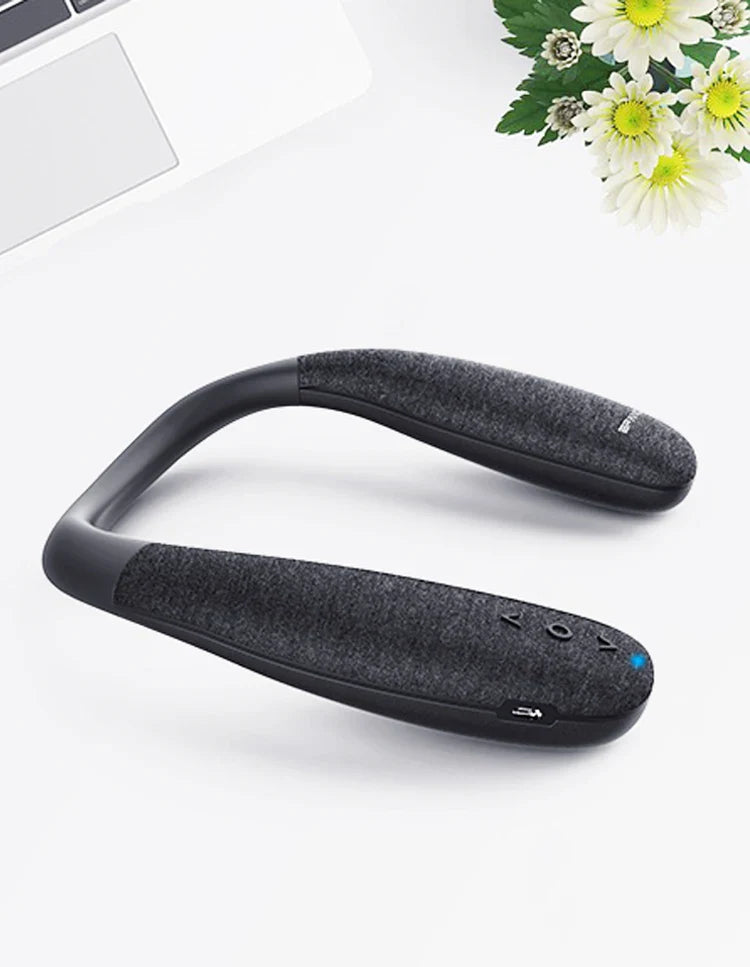 Neckband Bluetooth Speakers 12H music Wireless Wearable Speaker True 3D Stereo Sound Portable Personal Speakers with microphone