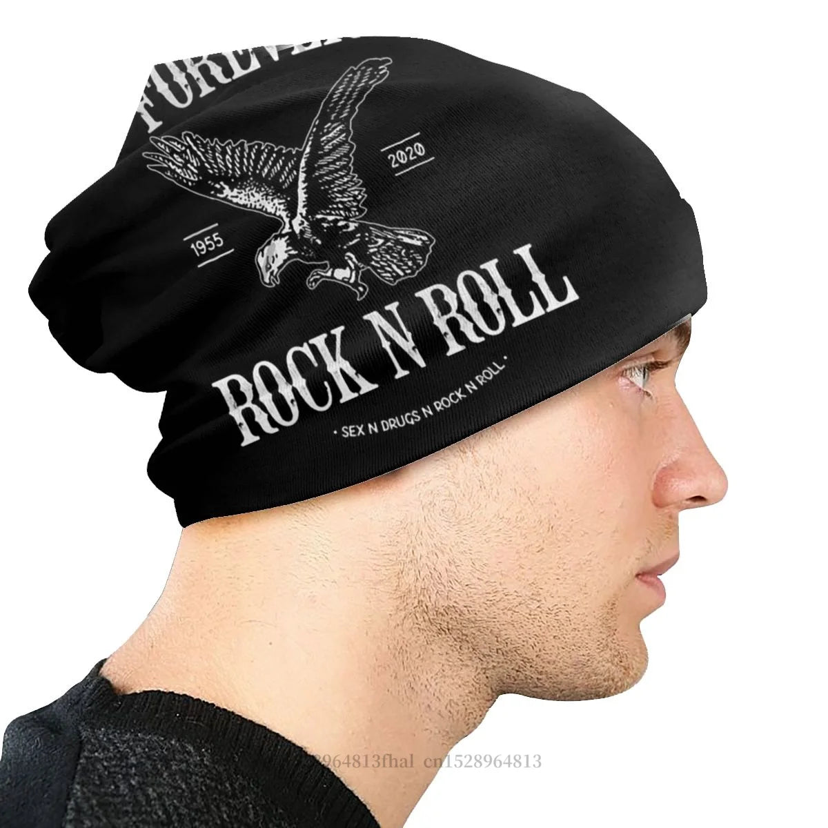 Forever Rock N Roll Outdoor Beanie for Men and Women, Casual Cartoon Cap - Premium  from Lizard Vigilante - Just $19.88! Shop now at Lizard Vigilante