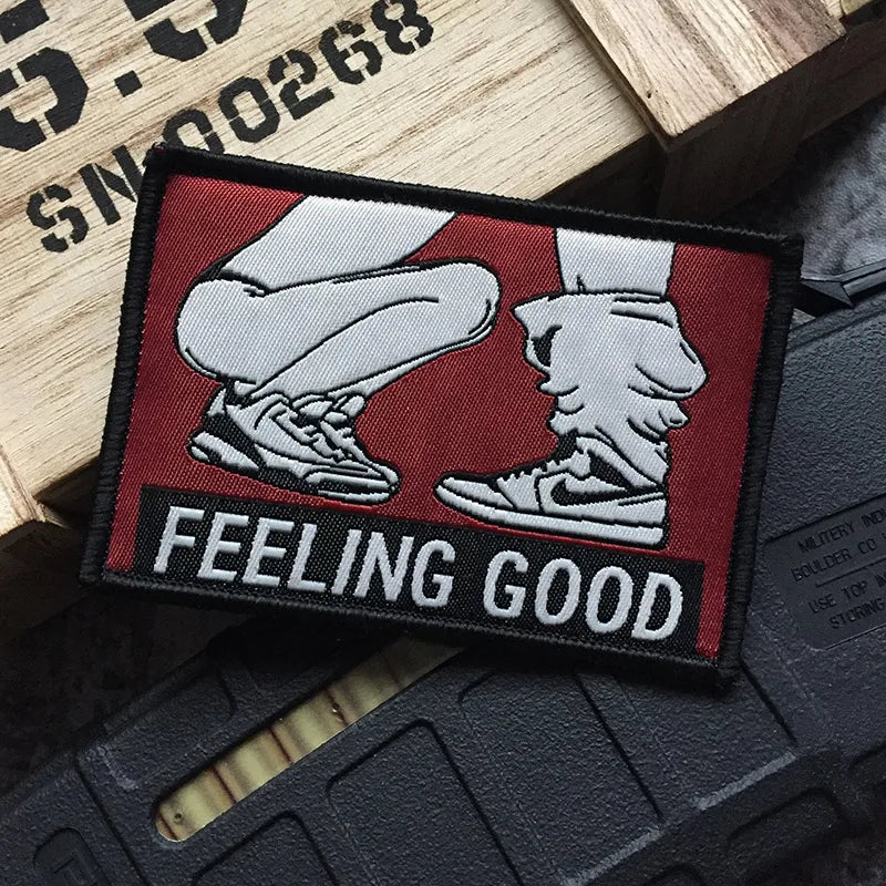 Feeling Good Adult Humor Patch – Funny 3D Embroidered Badge for Jackets, Backpacks, and Biker Gear - Premium patch from Lizard Vigilante - Just $15.99! Shop now at Lizard Vigilante