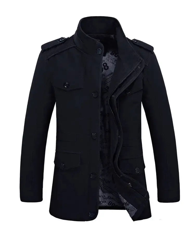 High Quality Men's Casual Jacket 6XL Male Windbreaker Oversized Cotton Classic Jackets Men Clothing Trench Coat A4F5806