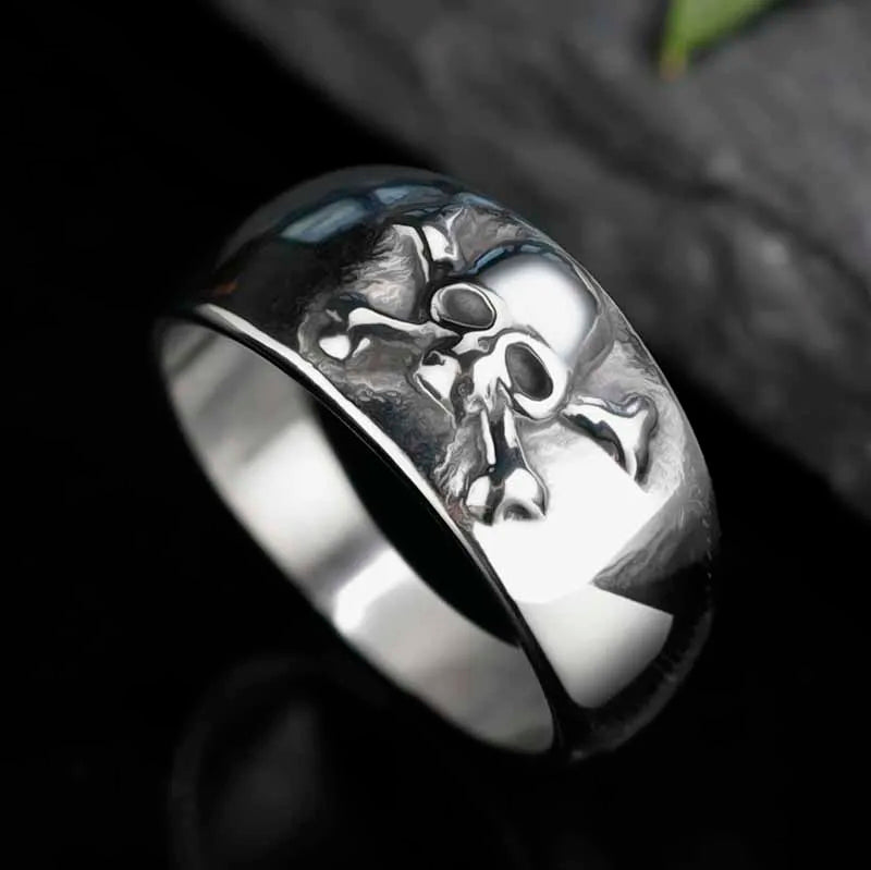 Stainless Steel Biker Rings - Unique Punk Metal Skull Design - Premium ring from Lizard Vigilante - Just $15.99! Shop now at Lizard Vigilante