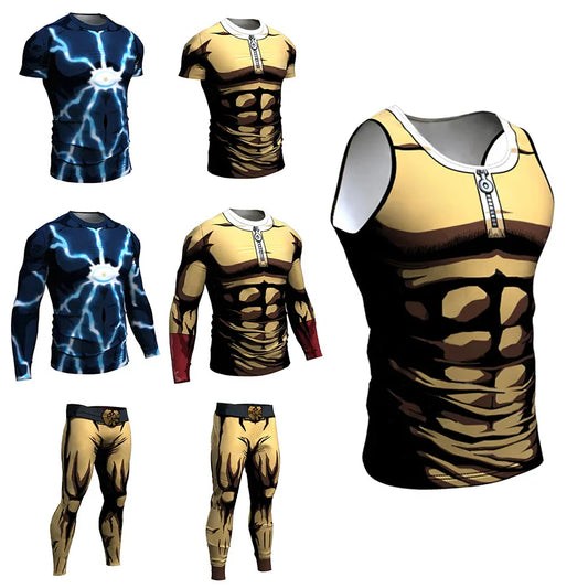 Adhemar “Hero Workout Mode” Compression Tee – 3D One Punch Anime Fitness Cosplay Shirt | Limited Edition Gym Armor - Premium top from dsers - Just $55.99! Shop now at Lizard Vigilante