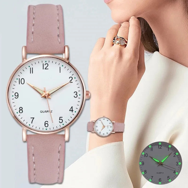 Rojozor Women's Fashion Casual Quartz Watch - Simple Small Dial Leather Strap Wristwatch with Luminous Hands - Premium wristwatch from Lizard Vigilante - Just $28.88! Shop now at Lizard Vigilante