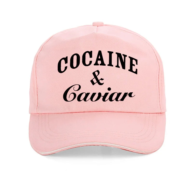 Cocaine & Caviar Baseball Cap Men Women Fashion Sport Casual Golf Cap High Quality Cotton adjustable Snapback hats - Premium cap from Lizard Vigilante - Just $23.99! Shop now at Lizard Vigilante