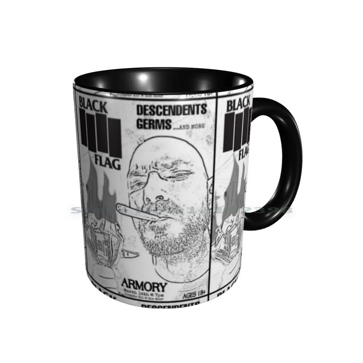 Black Flag Armory Ceramic Mug – Punk, Thrash Metal, and Protest-Themed Coffee Cup - Premium Ceramic Mugs from Lizard Vigilante - Just $22.88! Shop now at Lizard Vigilante