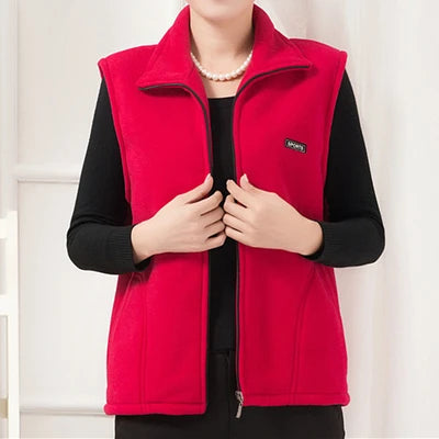 Plus Size Polar Fleece Vest for Women | Autumn/Winter Casual Sleeveless Jacket with Zipper Closure – Multiple Colors - Premium vest from Lizard Vigilante - Just $28.88! Shop now at Lizard Vigilante