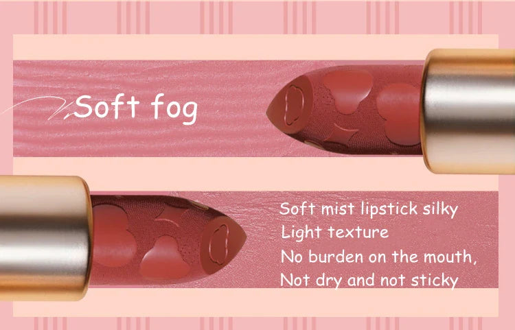 Flower Knows Love Bear Series Matte Moisturizing Lipstick Silky Smooth Renewal Natural Lip Makeup Professional Cosmetic Women
