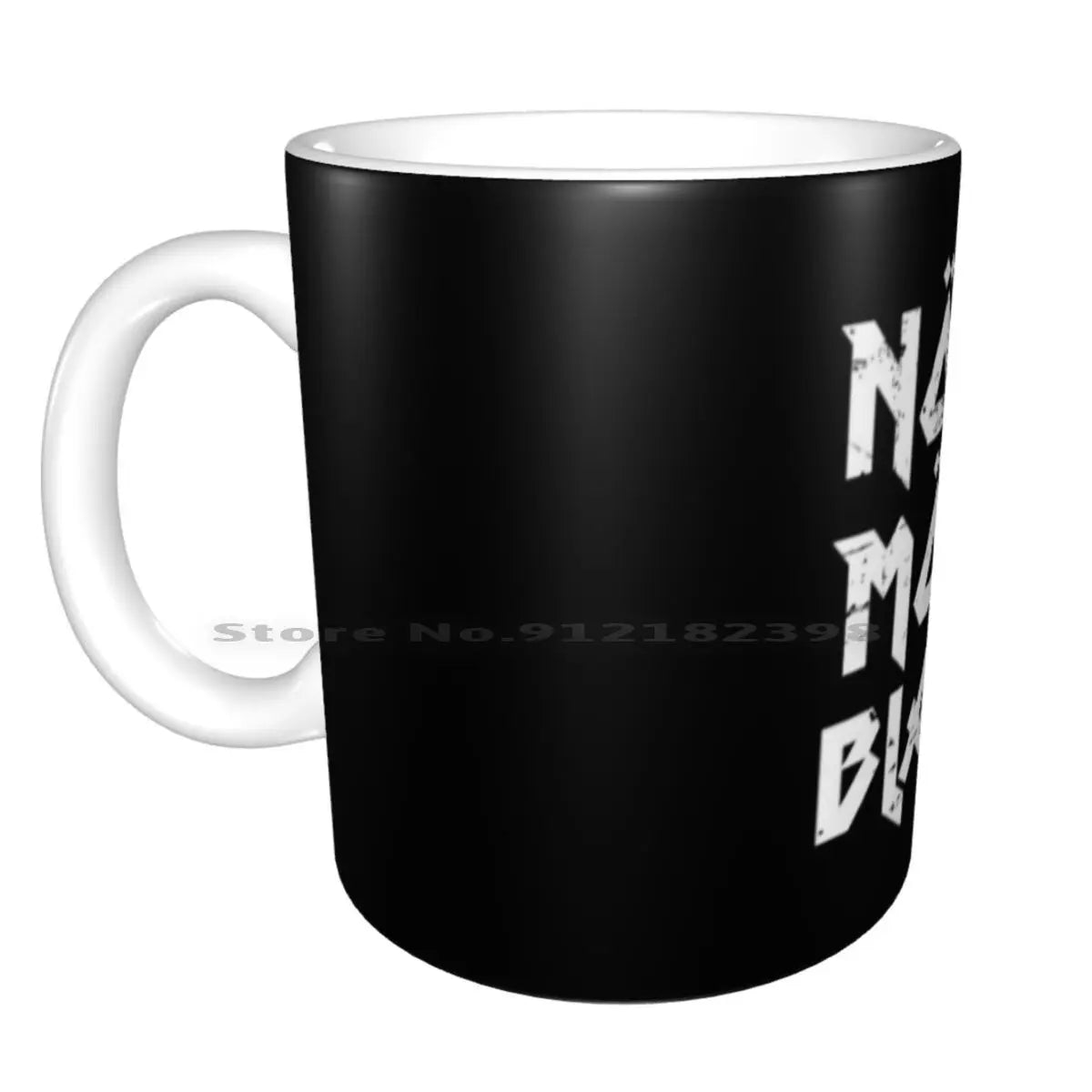 None More Black Ceramic Mugs Coffee Cups Milk Tea Mug None More Black Black Spinal Tap Band Funny Heavy Metal Music Movie - Premium Mug from Lizard Vigilante - Just $17.69! Shop now at Lizard Vigilante