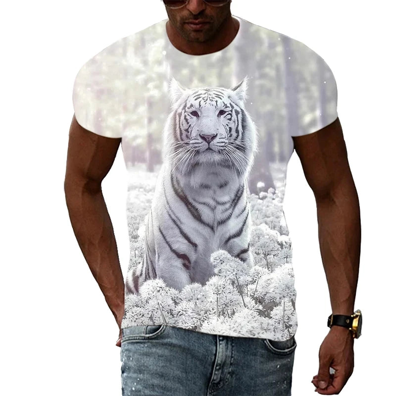 Men's Polyester Tiger Graphic T-Shirt - Premium T-shirt from Lizard Vigilante - Just $22.99! Shop now at Lizard Vigilante