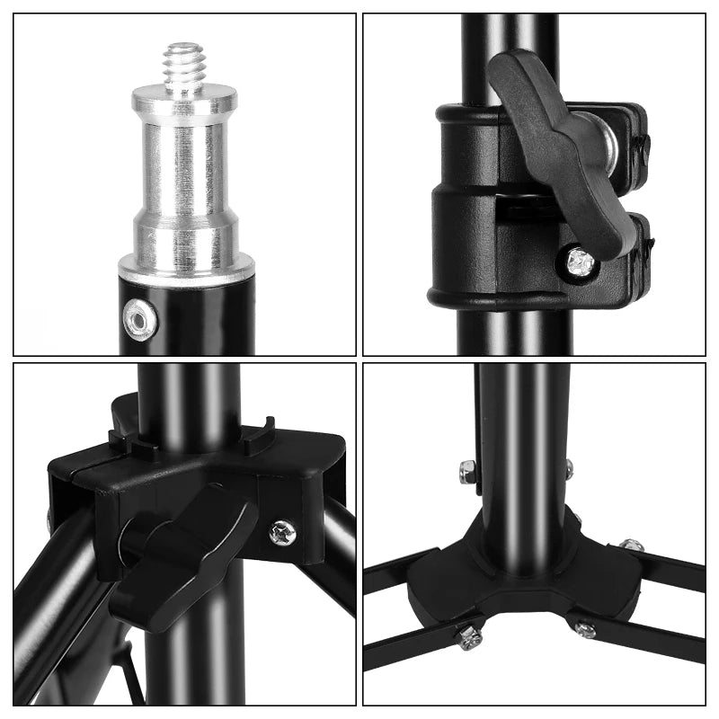 200cm Adjustable Photography Tripod Light Stand with 1/4 Screw Head, Lightweight Aluminum Tripod for Ring Light, Phone & DSLR Cameras – Pro Photo Studio Support - Premium light stand from Lizard Vigilante - Just $21.99! Shop now at Lizard Vigilante