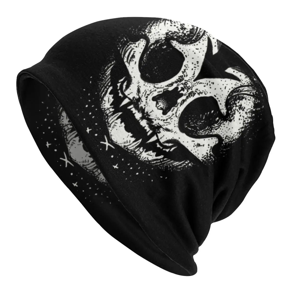 Harlock Vintage 3D Print Beanie – Cool Winter Skull Skeleton Knit Hat for Men and Women - Premium beanies from Lizard Vigilante - Just $19.88! Shop now at Lizard Vigilante