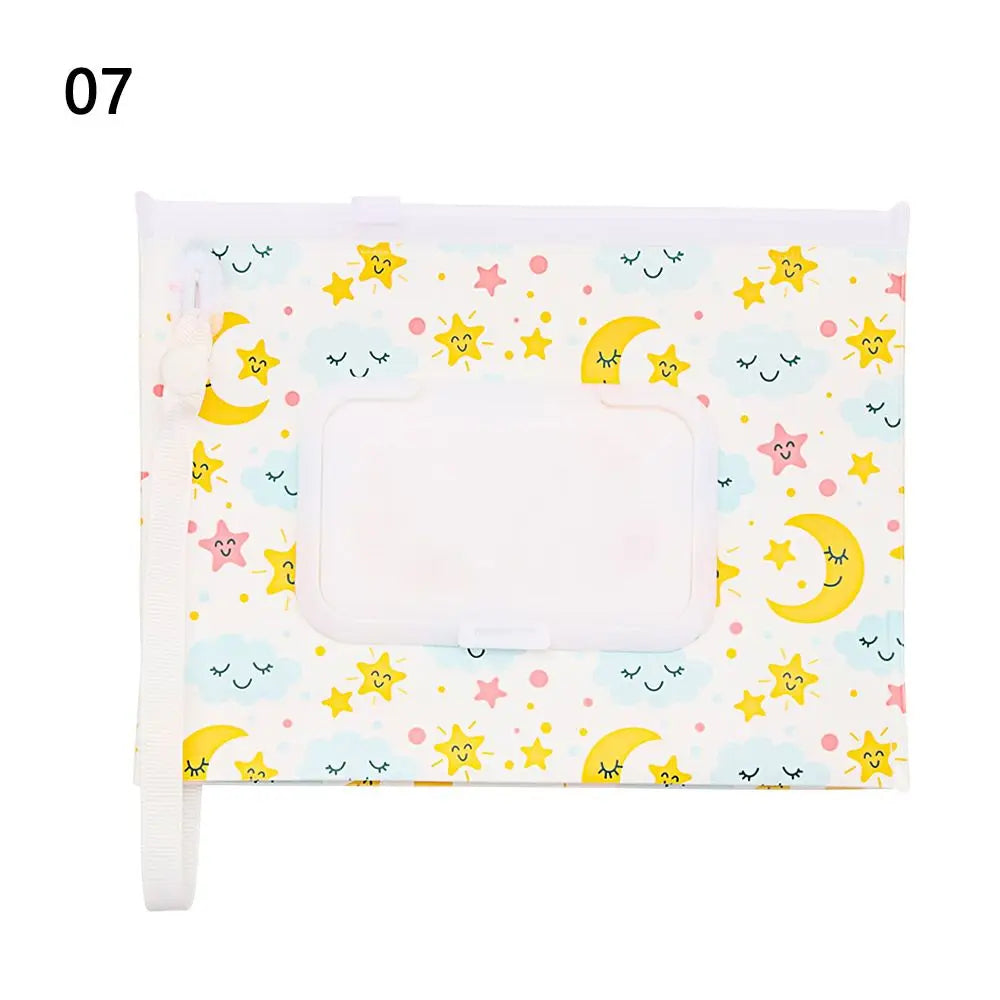 NEW Portable EVA Baby Wet Wipe Holder Case Reusable Refillable Wet Wipe Bag Tissue Box Snap-Strap Cosmetic Pouch Home Storage