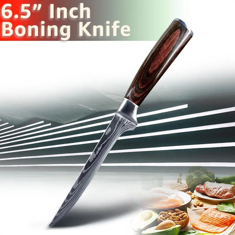 Professional Chef Knife Set – Japanese-Inspired High Carbon Stainless Steel Blades, Santoku & Gyuto Knives for Precision Cutting - Premium knife set from Lizard Vigilante - Just $19.99! Shop now at Lizard Vigilante