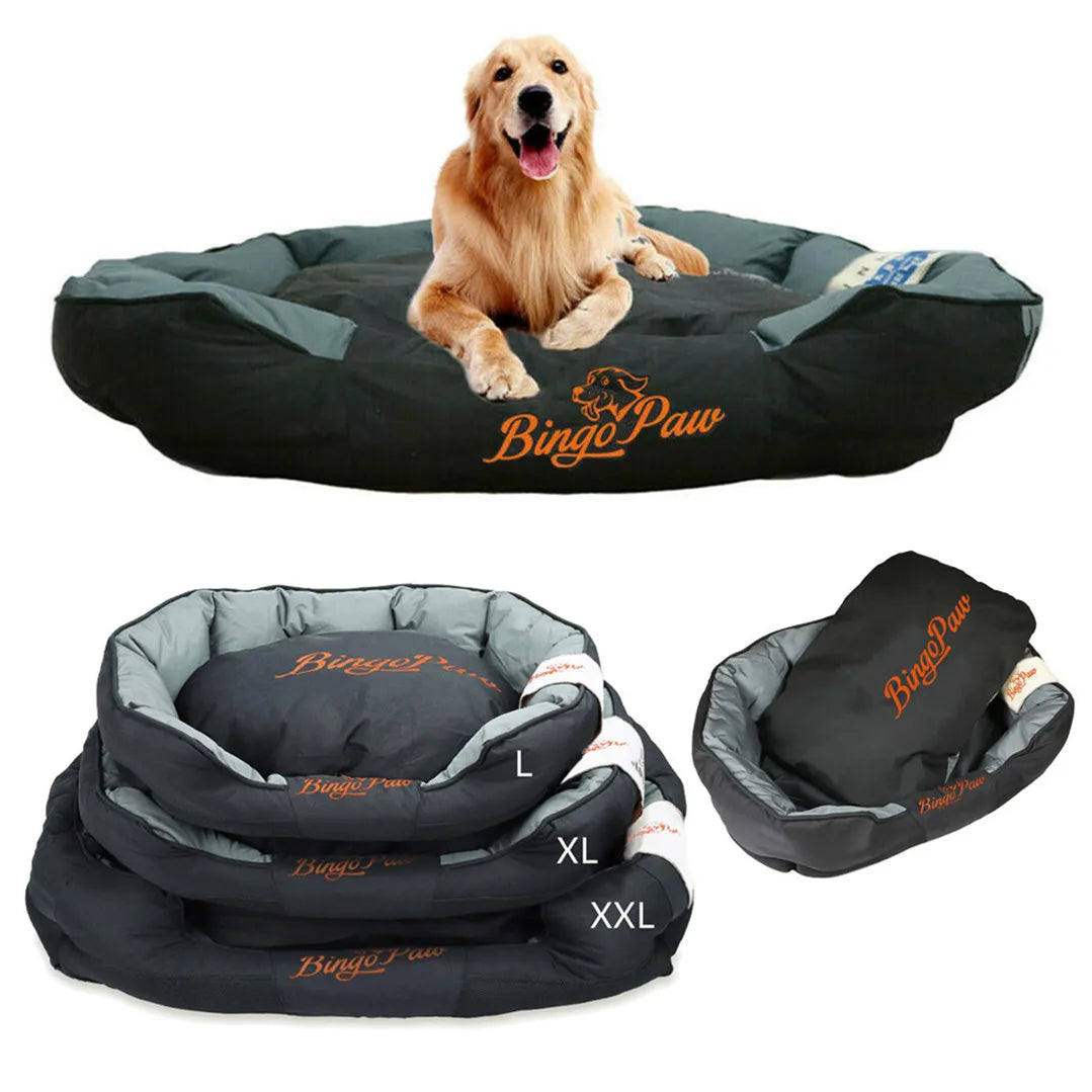 Waterproof XXL Extra Large Jumbo Orthopedic Sofa Dog Bed Pet Mat Kennel Washable Basket Pillow Comfy Bed - Lizard Vigilante