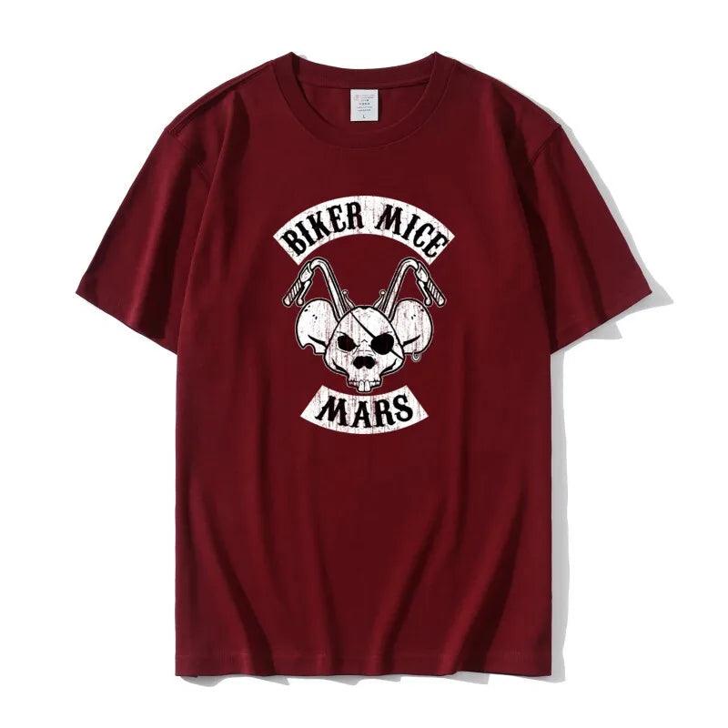 Biker Mice Mars Skull T Shirt Pirates Mouse Motorcycle Cool Tshirts Funny Mens Retro Skull Head T-Shirts 3D - Lizard Vigilante