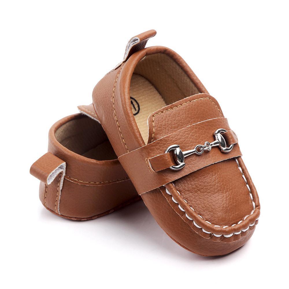 Leather Baby Shoes Fashion Infant Boys Girls Anti-slip Soft Sole Newborn First Walkers Luxury Shoes Design For Kids