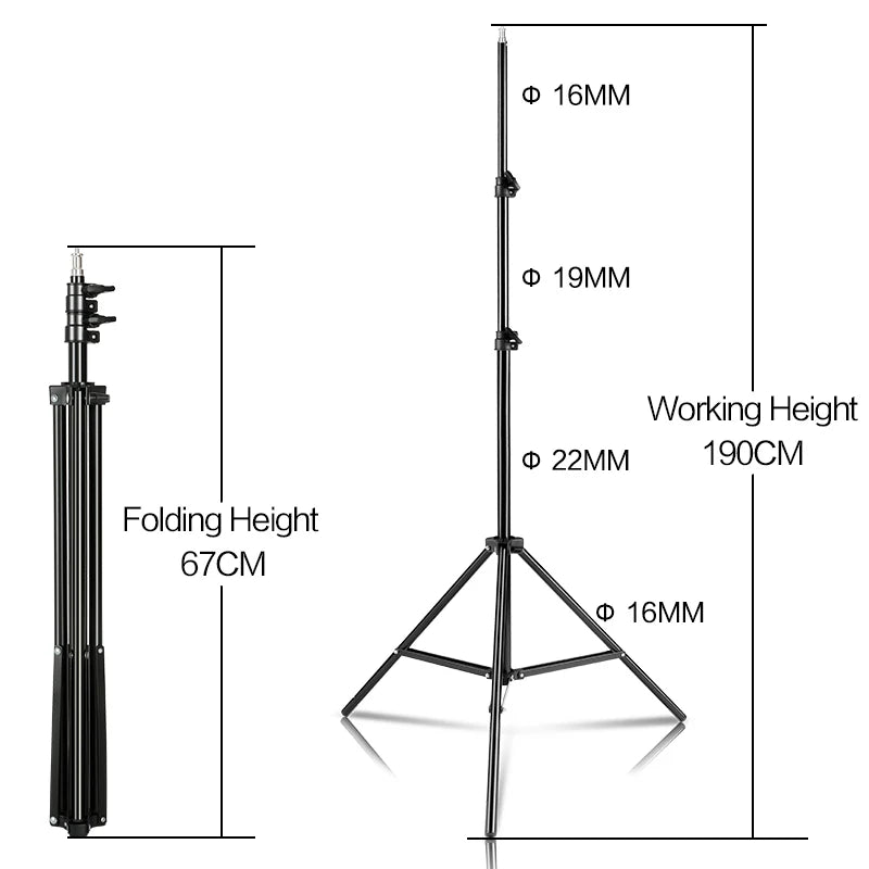 200cm Adjustable Photography Tripod Light Stand with 1/4 Screw Head, Lightweight Aluminum Tripod for Ring Light, Phone & DSLR Cameras – Pro Photo Studio Support - Premium light stand from Lizard Vigilante - Just $21.99! Shop now at Lizard Vigilante