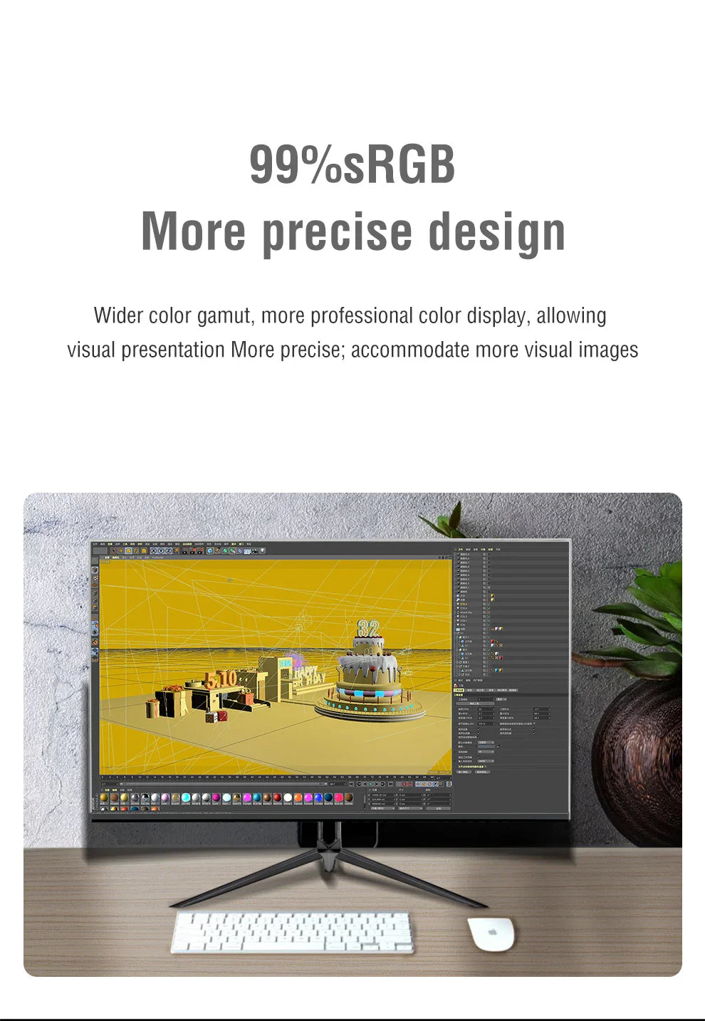 Anmite  27"IPS 4K HDR UHD [3840 x 2160] Gaming Monitor PC HDMI Led Display