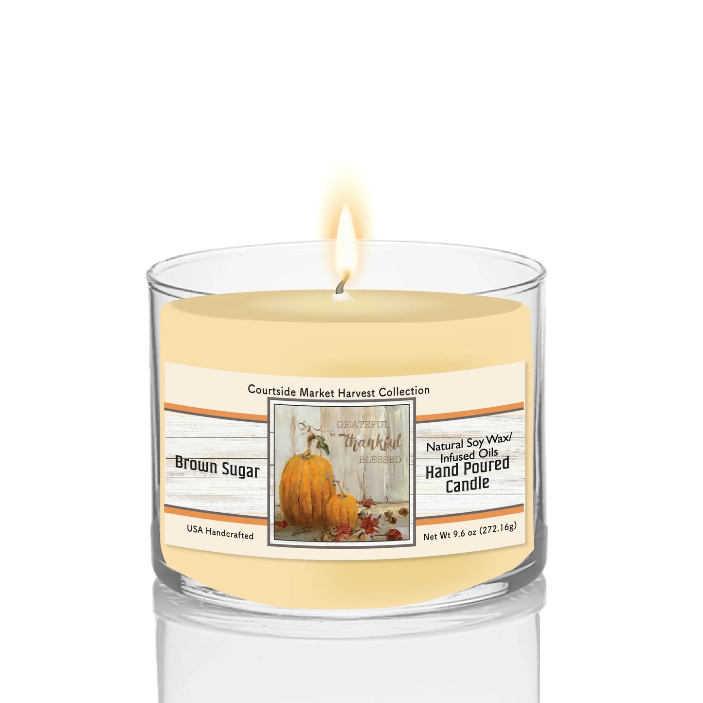 TD Courtside Market Pumpkin Patch Soy Wax Scented Candle Glass Jar