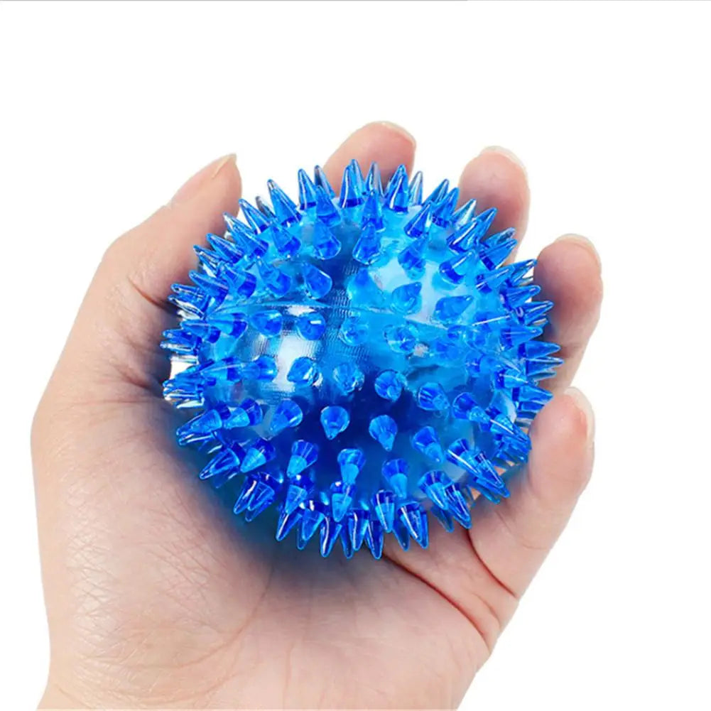 Dog Squeaky Toys Colorful Soft Rubber Luminous Pet Puppy Dog Chewing Playing Elastic Hedgehog Ball Toy Small Pet Supplies - Premium  from Lizard Vigilante - Just $15.99! Shop now at Lizard Vigilante